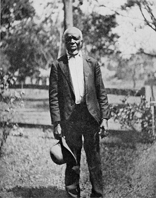 Photograph of Cudjoe Lewis (Oluale Kossola), the last known survivor of the transatlantic slave trade, 1914